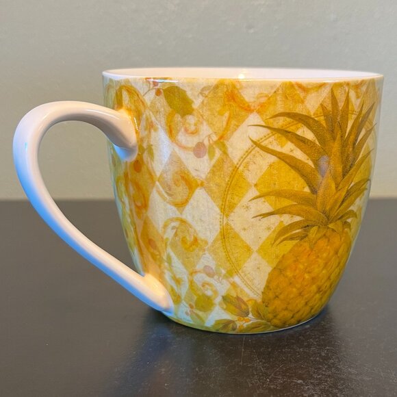 Pimpernel GOLDEN PINEAPPLE Porcelain Wide Mouth Mug ~  Portmeirion Group UK - Picture 5 of 10